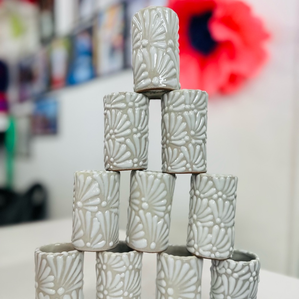 Tequileros Talavera mexicano tequila shot